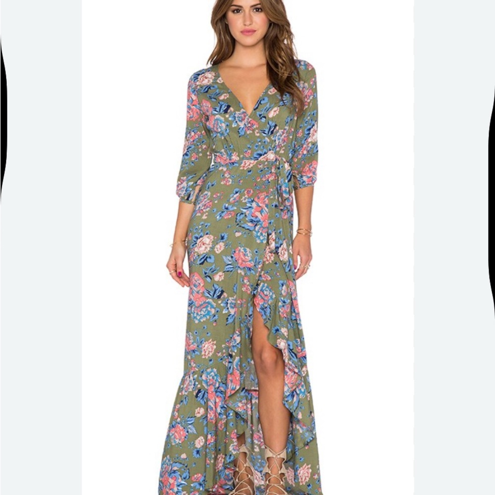 Auguste willow wrap maxi dress size 2